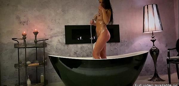  Only3x (Girls) brings you - Classy Shalina Devine romantic anal toying at the bathtub